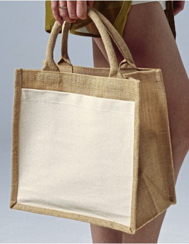 WES-W426-Cotton Pocket Jute Midi Bag